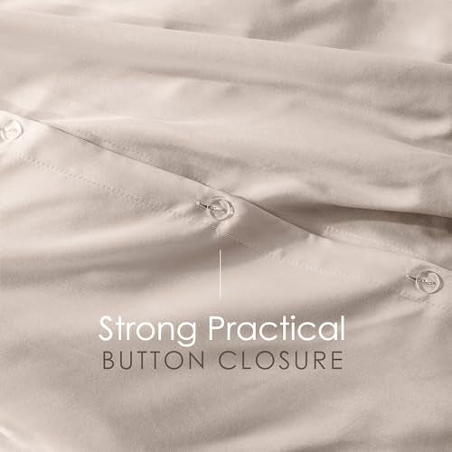 Hearth & Harbor Twin Size Duvet Cover & Bed Sheet Set Linen, 5 Piece Soft Double Brushed Twin/Twin XL Bedding Set, Includes Duvet Cover, Flat Sheet, Fitted Sheet, Pillowcases and Pillow Shams Hearth & Harbor