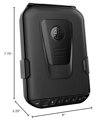 VAULTEK SIG SAUER Edition LifePod Secure Waterproof Travel Case Rugged Electronic Lock Box Travel Organizer Portable Handgun Case with Backlit Keypad (Biometric) VAULTEK