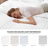 Velorose Queen Comforter Set White - Bed in a Bag Queen Size 7 Pieces, Soft Bedding Set for All Seasons, Premium Queen Comforter Set with Comforter, Sheets, Pillowcases & Shams Velorose