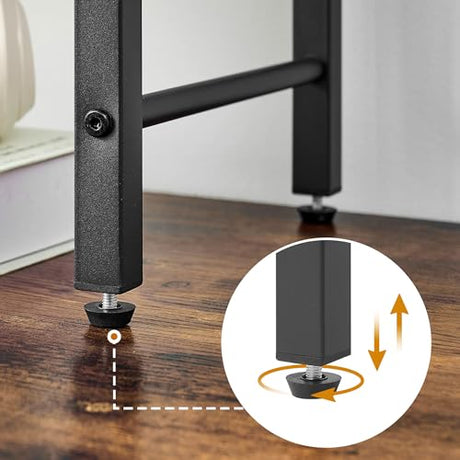 Gewudraw Printer Stand-Desktop Shelf Storage Organizer for Printers,Small End Table, Book Shelf and Wooden Desk Shelf for Home Office Gewudraw