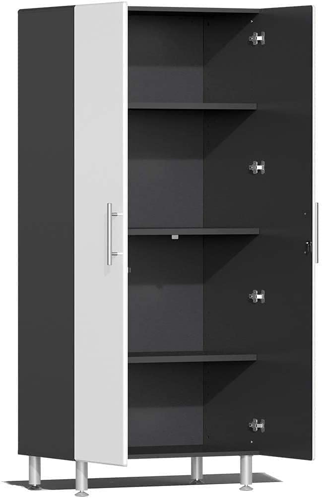 Ulti-Mate UG27050W 5-Piece Garage Cabinet System in Starfire White Metallic White, Grey - WoodArtSupply