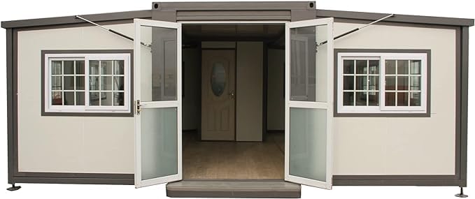 Generic Foldable Luxury Villa Expandable Portable House Foldable Container House 40 ft conter Homes, wihte Generic