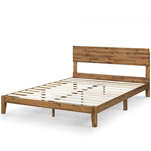 ZINUS Julia Wood Platform Bed Frame - Solid Wood with Slat Support, No Box Spring Needed, Easy Assembly, Full Size, Brown - WoodArtSupply