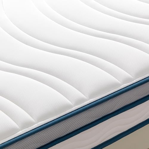 ZINUS 6 Inch Spring Sensation Hybrid Mattress [New Version], Medium Firm Feel, Fiberglass Free, Youth and Guest Bedroom, Mattress in A Box, Twin Zinus