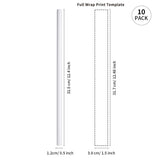 PYD Life 10 PCS Sublimation Reusable Drinking Stainless Steel Metal Straws Blanks White 0.5" x 12.4" for 42 OZ Yeti Mugs Boba Coffee Cups Tumblers PYD Life