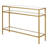 Siviline 42'' Wide Rectangular Console Table in Brass Henn&Hart