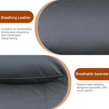 Daydo Sempli Power Recliner Sofa Set with LED/USB Port/Cup Holder,Breathing Leather Reclining Couch Set,Living Room Furniture Sets with Storage,for Living Room,House,Office(3-PCS, Deep Gray)