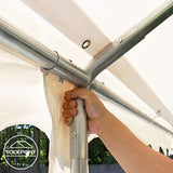 TOOLPORT 13x16 ft Marquee Party Tent PVC 700 N Canopy Waterproof White TOOLPORT