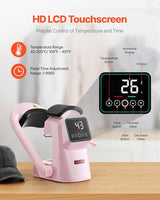 VEVOR Auto Hat Heat Press Machine, with 2pcs Interchangeable Platens, Automatic Open and Release, Touchscreen for Precise Time and Temperature Control, Heat Transfer Printing for Caps, Hats, Pink VEVOR