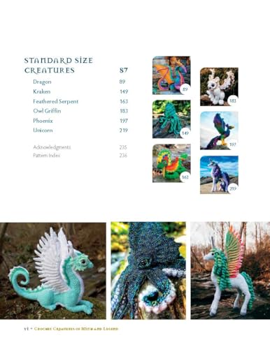 Crochet Creatures of Myth and Legend: 19 Designs Easy Cute Critters to Legendary Beasts WoodArtSupply