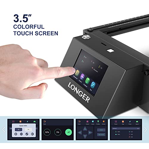 Longer RAY5 5000mW Laser Engraver is an economical Machine Suitable for Beginners, App Offline Control, DIY Engraver Tool for Metal/Glass/Wood, Engraving Area of 15.7"x15.7", Laser Class ii Longer