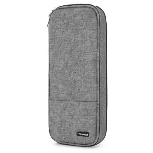 Teamoy Knitting Needles Case (Up to 14''), Travel Organizer Storage Bag for Knitting Needles, Tunisian Crochet Hooks and Accessories, Gray Teamoy