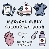 Medical Girly Colouring Book (Simple and Relaxing Bold Designs for Adults & Children) (Simple and Relaxing Colouring Books) WoodArtSupply