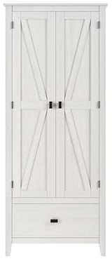 SystemBuild Evolution Farmington 30 inch Wide Storage Cabinet, Ivory Pine Ameriwood Home