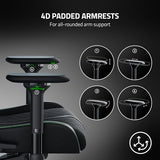 Razer Enki Gaming Chair: All-Day Comfort - Built-in Lumbar Arch - Optimized Cushion Density - Dual-Textured, Eco-Friendly Synthetic Leather - Reactive Seat Tilt & 152-Degree Recline - Black/Green Razer