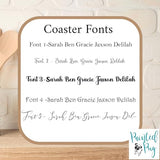 Engraved Slate Coasters for Drinks Custom Coaster Set Monogrammed Initial Name Personalized Gift for Couples Handmade by The Painted Pug (Engraved Slate) The Painted Pug