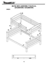 Powell Espresso Twin/Full Bunk Bed with Built-In Ladder and Detachable Design Powell
