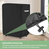 Roasivi Rollaway Bed Cover Heavy Duty Waterproof Universal Folding Bed Storage Cover with Zipper Dustproof Protector 39" L x 15" W x 44.8" H Black Roasivi