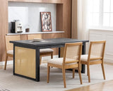 HNY LIVINOVA Farmhouse Rattan Dining Chairs Set of 6, Mid Century Modern Kitchen & Dining Room Chairs, Cane Upholstered Kitchen Chairs Side Chairs with Natural Hardwood Frame, Beige HNY