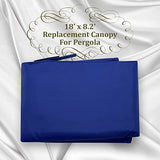 BenefitUSA Universal Replacement Top Pergola Structure (18' L x 8.2' W) Gazebo Canopy Cover Only（Blue BenefitUSA