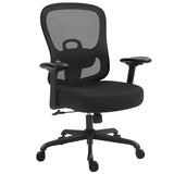 ELABEST Ergonomic Office Chair,Home Desk Chair with Mesh Back,Adjustable Lumbar Support,Built-in Springs Wide Seat,Executive Task Chair with 3-D Big Armrests,Tilt Function,Computer Desk Chair ELABEST
