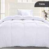 Utopia Bedding Comforter Duvet Insert, Quilted Comforter with Corner Tabs, Box Stitched Down Alternative Comforters Twin Size (White, Pack of 2) Utopia Bedding