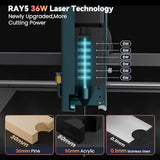 Longer 30W Laser Engraver Module, Compatible with RAY5, DIY Laser Head for Laser Engraver, Eye Protection Longer