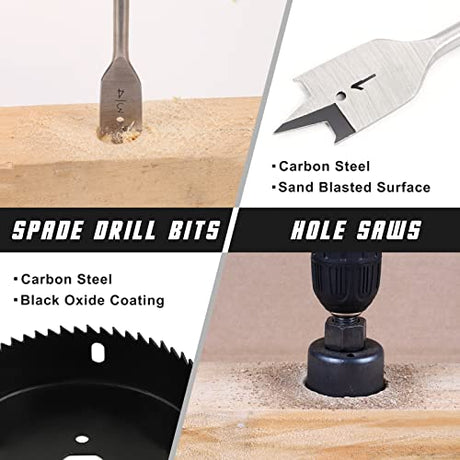 COMOWARE Drill Bit Set, 246 Pcs for Cordless Drill, Drill Driver Bit Set for Wood, Metal, Masonry, Cement and Screwdriver Bits Set Combo Kit COMOWARE