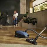 Miele Classic C1 Turbo Team Bagged Canister Vacuum, Tech Blue - Portable, Household Miele
