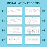 10'x30' Outdoor Party Canopy Tent with 5 Removable Sidewalls, White Gazebo with Transparent Windows, Rust-Resistant Shelter for Birthdays, Gatherings, Parties, Wedding, Events, BBQ OLLIDOT