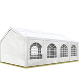 TOOLPORT Party Tent 10x30 ft Garden Tent Canopy PE 450 N Tarpaulin 100% Waterproof White TOOLPORT