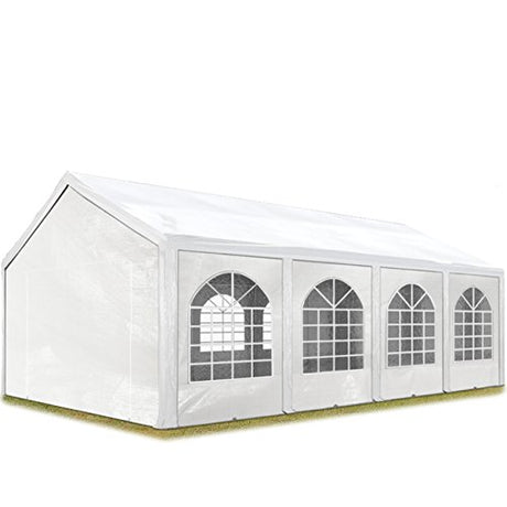 TOOLPORT Party Tent 10x30 ft Garden Tent Canopy PE 450 N Tarpaulin 100% Waterproof White TOOLPORT