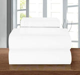 Elegant Comfort Luxury 1500 Premium Hotel Quality Microfiber 4-Piece Sheet Set - Wrinkle Resistant, All Around Elastic Fitted Sheet, Deep Pocket up to 16", Twin/Twin XL, White Elegant Comfort