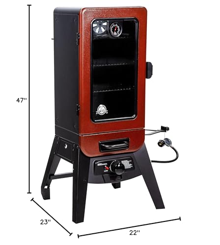 Pit Boss Grills PBV3G1 Vertical Smoker, Red Hammertone 684 sq inches (pack of 1) PIT BOSS