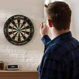 Viper by GLD Products Shot King Regulation Bristle Steel Tip Dartboard Set with Bullseye Metal Radial Spider Wire Compressed Sisal Board with Rotating Number Ring Includes 6 Darts Black Viper
