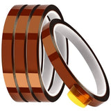 PEASUG Heat Tape, 4 Rolls High Temperature Heat Resistant Tape, Adhesive Heat Tape for Sublimation, Heat Press, Electronics, Soldering, Circuit Board, 10mm x33m(108ft) PEASUG