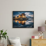LKHDS A Castle by The Lake Paint by Numbers Kit for Adults Beginners, DIY Acrylic Painting Without Frame, Canvas Painting for Wall Art Home Decor Gift, 40x50cm LKHDS