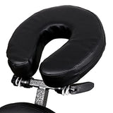 JupiterForce Portable Massage Chair Foldable Lightweight Tattoo Therapy Chair with Adjustable 4 Inches Thick Sponge Face Cradle for Client Spa Salon Massage with Carrying Bag (Black) JupiterForce