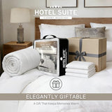 Hotel Suite Feather Down Comforter, Natural Fluffy Duvet Insert, Luxurious Hotel Collection Quilts, All Season Bedding Comforter, 100% Cotton Cover（Twin Size, 68 x 88 Inch, White） Hotel Suite