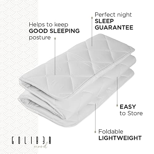Goliber Japanese Futon Japanese Floor Bed, Tatami Foldable Bed, Roll Up Sleeping Pad, Shikibuton, (Queen 62 x 82 inch - 160 x 210 cm) Goliber
