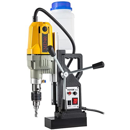 VEVOR Magnetic Drill, 1100W 1.57" Boring Diameter, 2697lbf/12000N Portable Electric Mag Drill Press with 7 Bits, 580 RPM Max Speed Drilling Machine for any Surface and Home Improvement - WoodArtSupply