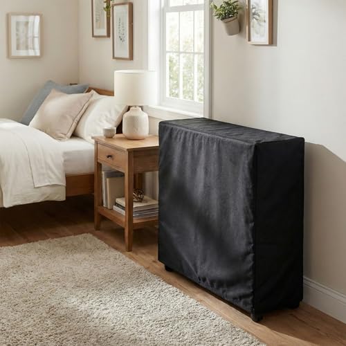 WOMACO Universal Rollaway Bed Cover, Folding Storage Cover Protector (Black, Twin / 38 Inch) WOMACO