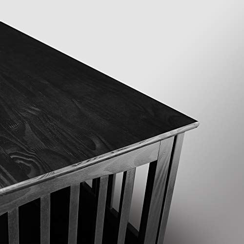 Casual Home Wooden Indoor Dog Crate House Kennel End Table Night Stand Furniture with Lockable Latch for Small to Medium Pets, Black Casual Home