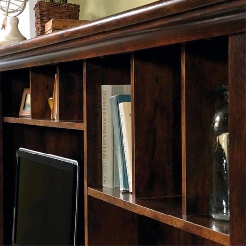 Pemberly Row Computer Desk and Hutch with CPU Storage and Keyboard Drawer, Curado Cherry Pemberly Row