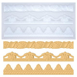 Art Molds for Polyclay Air Dry Clay Plaster Epoxy Resin Fondant Cake Decor 3 Border Trimmings FUNSHOWCASE