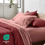 Bare Home Full Sheet Set - Luxury 1800 Ultra-Soft Stonewashed Microfiber - Double Brushed - Deep Pockets - Easy Fit - Breathable Bedding - Sheet Sets & Pillowcases (Full, Stonewashed Dusty Rose) Bare Home