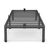 Superay 16 Inch Twin Size Metal Platform Bed Frame with Round Corners, Storage Space Under High Bed Frame-Heavy Duty Steel Slats Support, Noise Free - Easy Assembly - No Box Spring Needed Superay