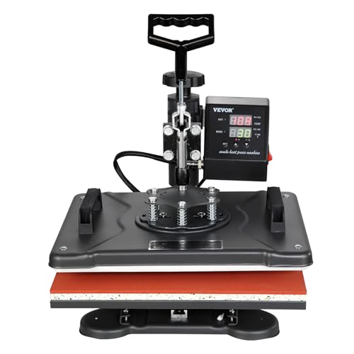 VEVOR 8 in 1 Heat Press Machine Combo, 360° Swing Away Tshirt Press Machine for Printing Hat Mug T Shirts Cap, 12x15 Digital Multifunctional Sublimation Heat Transfer Machine VEVOR