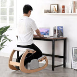 Adjustable Kneeling Chair, Wooden Ergonomic Chair Knee Chair Posture Chair - Improve Your Posture with an Angled Seat for Home,Office (Wood Color+ Pads) MallVitally