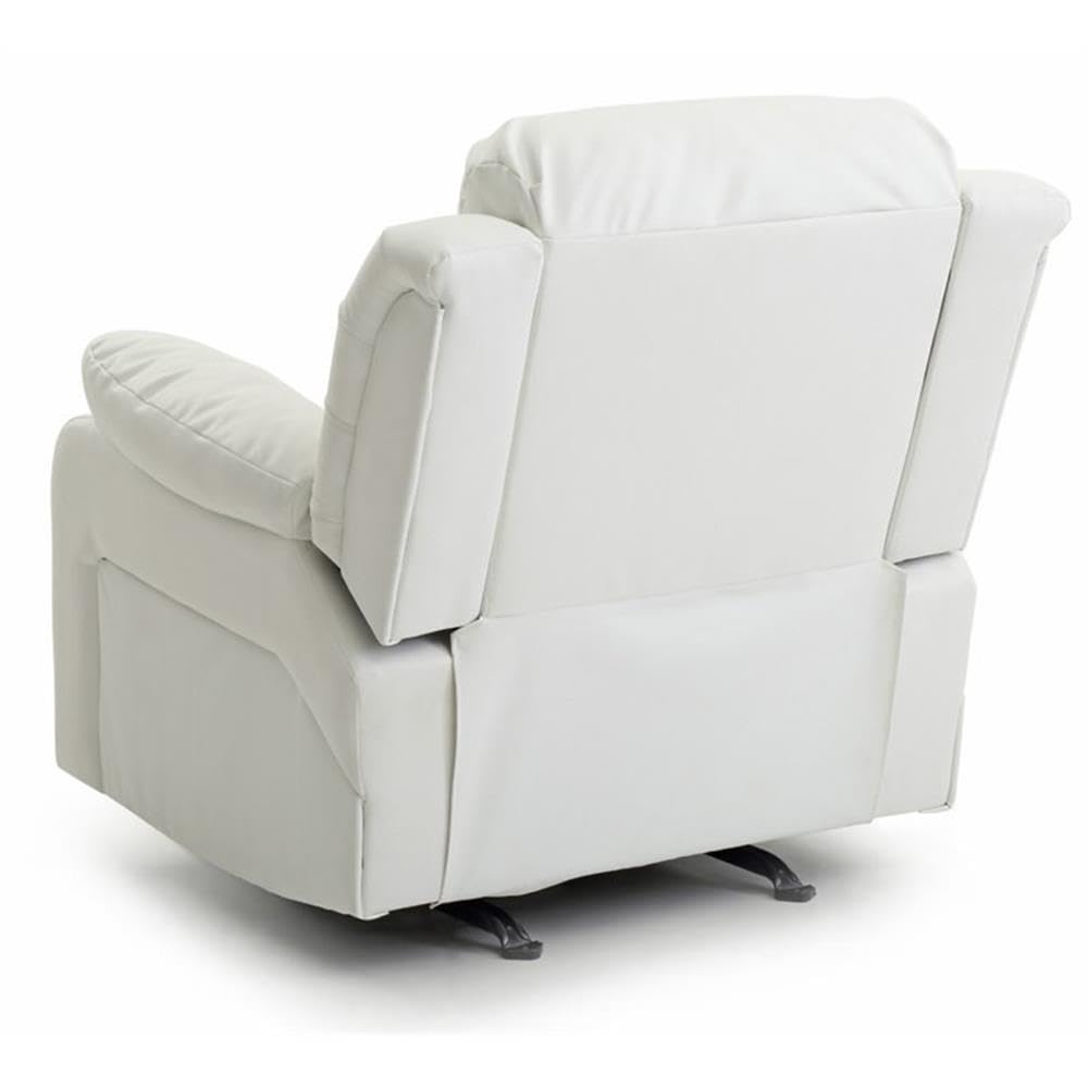 Glory Furniture Daria Faux Leather Rocker Recliner in White Glory Furniture